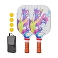 thumbnail image 2 of Pickleball Paddles Pickleball Racquets Includes 2 Rackets 4 Pickleballs Comfort Grip Professional Pickle Ball Racket for Kids Style O, 2 of 8