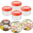 thumbnail image 6 of simhoa 4 Pieces Bottles for Liquids Transparent Seasoning Bottles Refillable Leakproof Mini Containers for Hiking BBQ Travel Round Red, 6 of 10