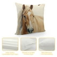 thumbnail image 4 of Shangniulu Horse Pillow Case,Watercolor Horse in The Stable Art Painitng Short Plush Decorative Home Decor Sofa Couch Desk Chair Bedroom 24x24inch, 4 of 5