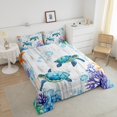 thumbnail image 4 of Erosebridal Cute Sea Turtle Bedding Queen Comforter Set, Lodge Cabin Down Comforter, Ocean Animal Decor, Reversible, 4 of 7