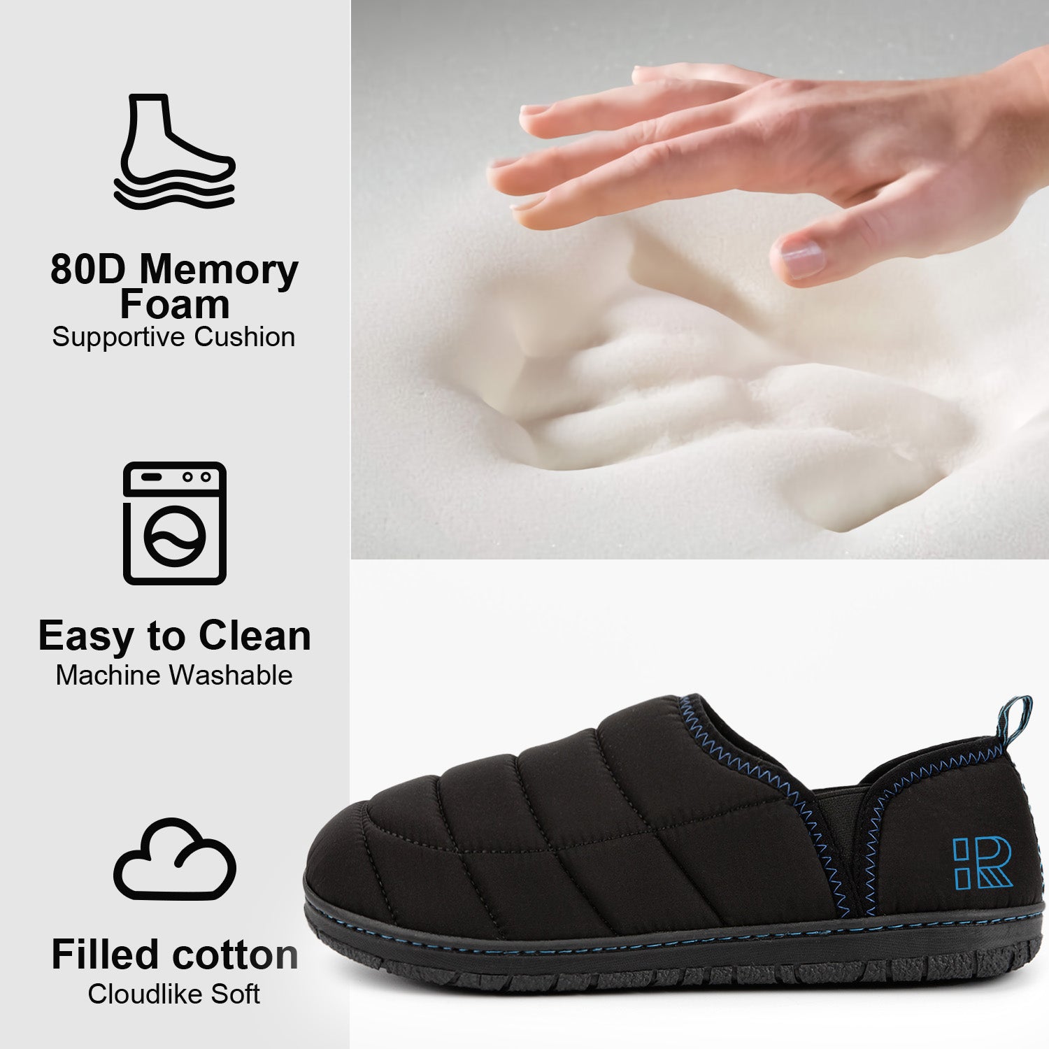 Homeier Ralph Men's Memory Foam Loafer Slippers photo 2