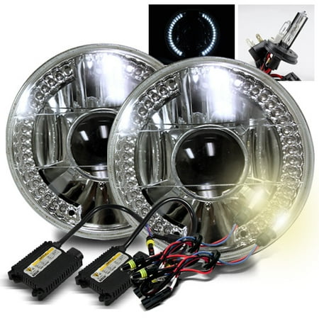 - ModifyStreet 4300K H4-2 HID + White LED Ring H6014/H6015/H6017/H6052/H6024 7