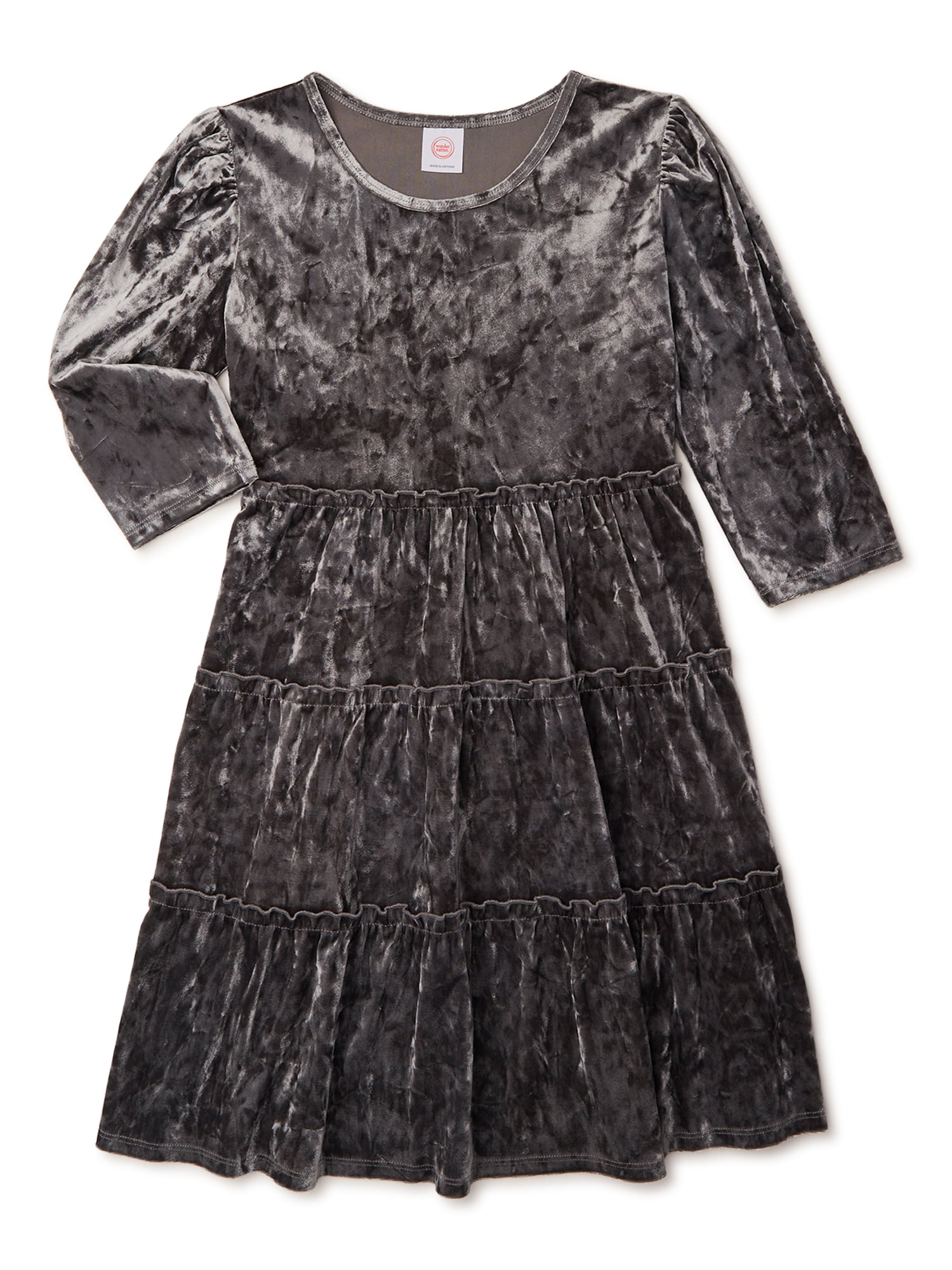 Wonder Nation Girls Velour Dress Sizes 4-18 & Plus