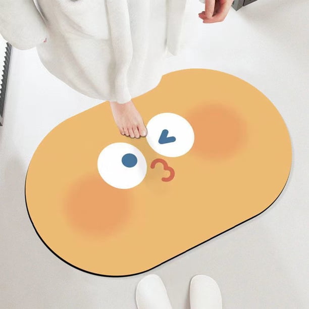 Alfombrilla absorbente de barro de diatomeas suave y espesa para entrar al baño, alfombrilla para pies, alfombrilla para puerta de baño, alfombrilla para evitar resbalones y más resbaladiza Akmoler