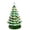 Frosted W Multicolored Lights, variant on Yunken 15-Inch Flocked Ceramic Christmas Tree, Pre-Lit Hand-Painted Tabletop Holiday Decor with 64 Multicolored Lights and 2 Star Toppers