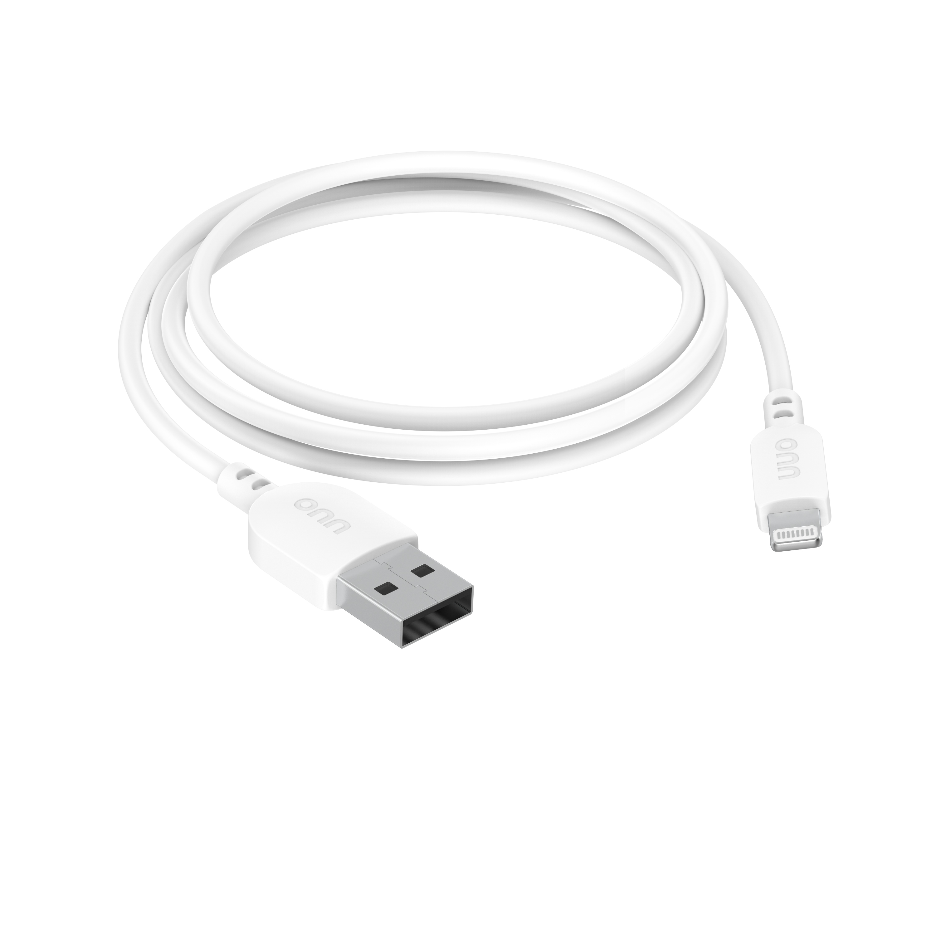 Cable onn de 3 Pies Lightning a USB para Carga y Datos, Blanco, Paquete de 2 4
