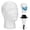 White, variant on Male Styrofoam Mannequin Head Model for Wig Display and Hair Styling Practice
