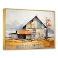 thumbnail image 2 of Designart "Muted Tone Minimalism With Barn II" Barn Floater Framed Canvas Wall Art, 2 of 5