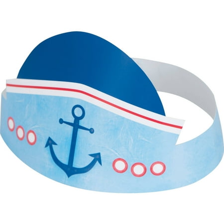 Nautical Boys First Birthday Party Hats, 6ct