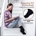 thumbnail image 7 of Thermal Socks Merino Wool Socks For Women and Men - 6 Pairs of Extra-Mens Warm Socks, Winter Socks, Hiking Socks, Boot Socks by Debra Weitzner Black 9-11, 7 of 7