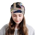thumbnail image 2 of Xecao Cute Mushroom Landscape Print Beanie Knitted Hat for Men Women, Winter Fashion Knit Cuffed Caps Unisex, 2 of 7