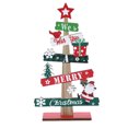 thumbnail image 2 of ​Wooden Christmas Table Centerpiece - Mini Snowman Santa Claus Decor with "Merry Christmas" Sign (8.5x4 Inch, Shelf Mantel Decor)​​ Red, 2 of 6
