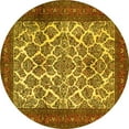 thumbnail image 1 of Ahgly Company Indoor Round Persian Yellow Traditional Area Rugs, 6' Round, 1 of 4