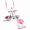 Pink, variant on 2-in-1 Stair Stepper and Ab Workout Machine, Multifunctional Home Fitness Trainer with Silent Rollers, Core Glutes Legs Exercise Equipment, 300 lbs Capacity, Black