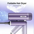 thumbnail image 4 of 7MAGIC Hair Dryer, Blow Dryer with Diffuser, Powerful 1800W Motor for Fast Drying, Hair Dryers for Women with Storage Bag, Folding Handle, Purple, 4 of 12
