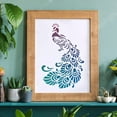 thumbnail image 5 of Peacock Stencil Template A4 Size Rectangle Peacock Painting Stencil Template Reusable DIY Stencil Template for Home Decor (Plastic), 5 of 7