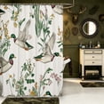 thumbnail image 2 of Manfei Green Billed Waterfowl Print Shower Curtain 72Wx78L,Hunting Themed Mallard Duck Bath Curtain, 2 of 5