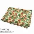 thumbnail image 5 of Tropical Floor Pillow Lounger Cover, Exotic Pattern with Plumeria Hibiscus Monstera Palm Flowers and Leaves, Nap Mat Printed Fabric Case for 5 Pillows, 88" x 27", Red Pale Yellow Green, by Ambesonne, 5 of 5