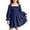 Z3 Navy, variant on REDARER Girls Long Sleeve Dress Square Neck Smocked Waist Ruffle Detail A-Line Party Casual Comfortable Everyday Wear,Size:8-9 Years