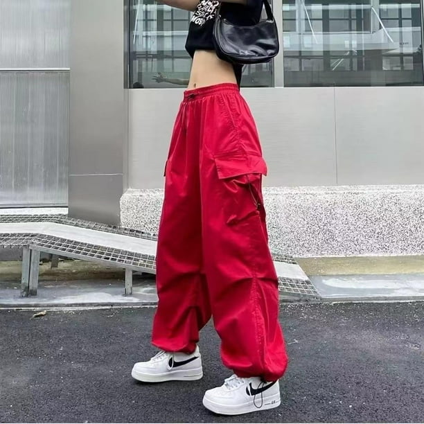 Pantalones casuales de trabajo retro de estilo americano Pantalones rectos de verano para mujer Pantalones anchos y sueltos