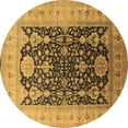 thumbnail image 1 of Ahgly Company Indoor Round Oriental Brown Traditional Area Rugs, 6' Round, 1 of 4