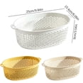 thumbnail image 3 of YardChic Plastic Food Strainer, Single Layer Deepened Thick Drain Basket, Fast Draining Holes Sturdy Multifunctional Washing Organizer for Fruits, Vegetables, Pasta, Kitchen, 3 of 6