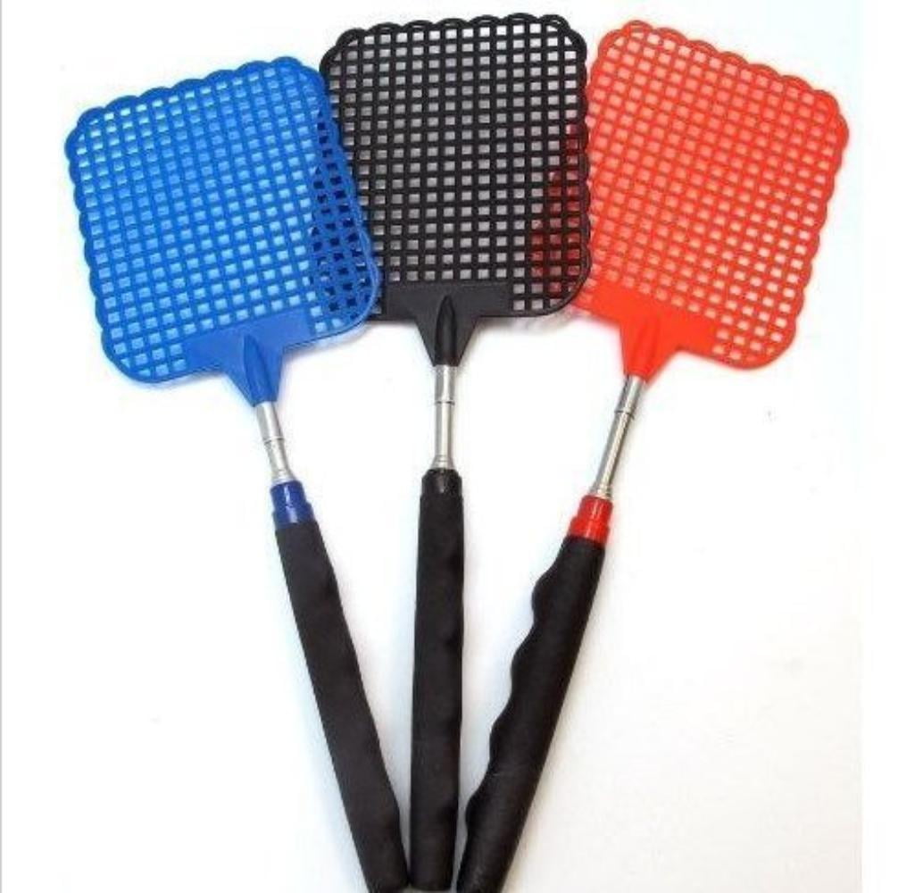 FLY SWATTER Plastic Bug Mosquito Insect Killer Telescopic 2 PACK EXTENDABLE 