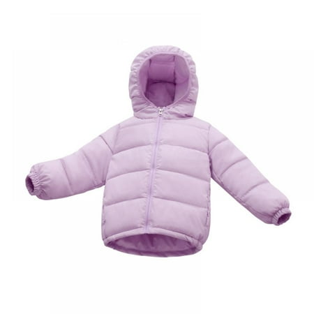 

SYNPOS Winter Down Coats for Baby Boys Girls Thick Hooded Down Kids Infants Light Puffer Coat Warm Padded Jacket Toddlers Winter Warm Jacket Outerwear