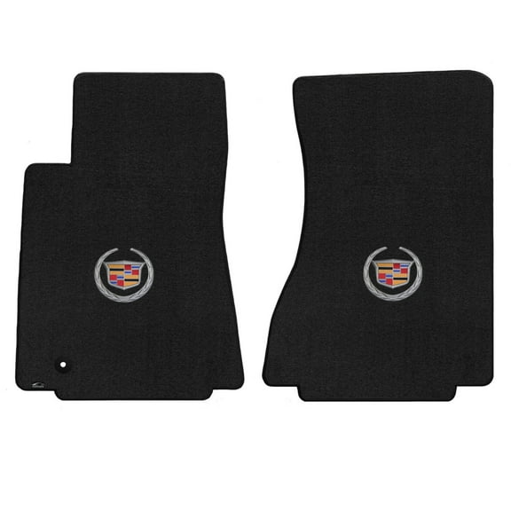 Lloyd Mats LogoMat Custom-Fit 2PC Carpet Floor Mats for 2008-2013 Cadillac CTS RWD Sedan/Wagon, Charcoal