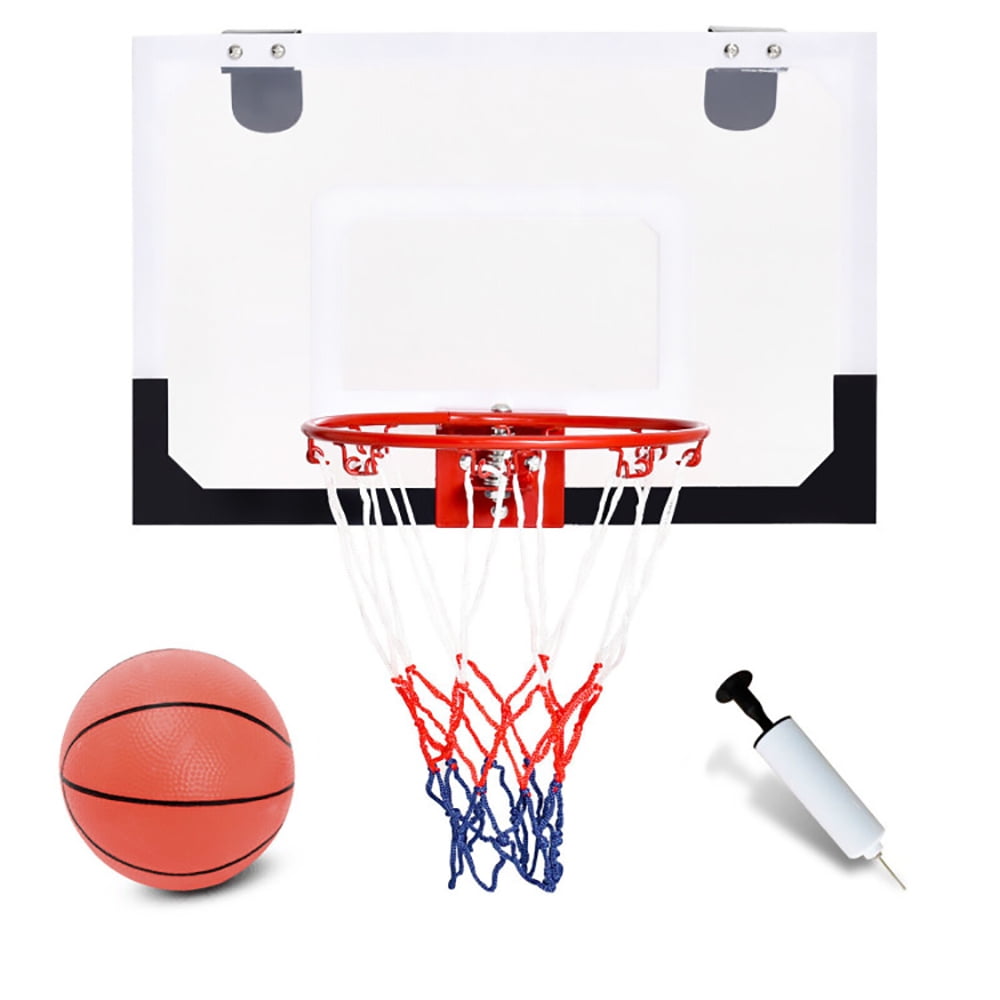 Spaco Mini Basketball Hoop,Wall Mounted Basketball Hoop,Over-The-Door Mini Basketball Hoop Includes Basketball and 2 Nets