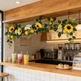 thumbnail image 7 of 6.2ft Artificial Sunflower Lemon Garland, Faux Plastic Vine Swag with Green Leaves, Summer Front Door and Wedding Arch Decor, 7 of 7