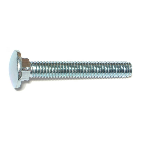 3/8"-16 x 2-1/2" Zinc Plated Grade 2 / A307 Steel Coarse Thread Carriage Bolts CBS-478