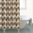 thumbnail image 4 of Colorful Geometric Chevron Pattern Shower Curtain 72"x84" ,Bathroom Decorative Shower Curtains Set with 12 Hooks,Modern Waterproof Washable Shower Curtain, 4 of 6