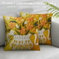 thumbnail image 3 of COMIO  Farmhouse Floral Blossom Tufted Throw Pillow Cover Spring Colorful Flower Vase Leaves Embroidery Pillowcase Soft Square Cushion Case, 3 of 5