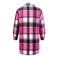 thumbnail image 3 of Mineart Men's Plaid Trench Coat Lapel Collar Mid Long Jacket Winter Outwear, 3 of 6