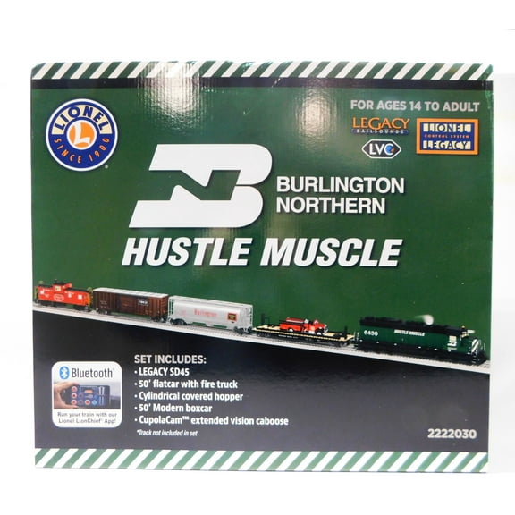 LIONEL BURLINGTON NORTHERN LEGACY HUSTLE MUSCLE TRAIN SET O GAUGE 2222030