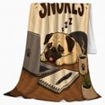 thumbnail image 2 of My Coworker Snores Pug at Desk, Playful Office Style for Pug Lovers, Funny Work Dog Quote and Appreciation Gift, Cozy Flannel Blanket for Office and Bedroom, Home Decor, 2 of 9