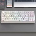 thumbnail image 1 of Teclado mecánico de 87 teclas retroiluminado RGB compatible con Bluetooth (eje amarillo blanco) Ehuebsd Para estrenar, 1 of 9