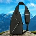 thumbnail image 4 of PATLOLLAV Sling Bag Crossbody Backpack Shoulder Hiking Daypack for Men Anti-Thief Chest Personal Pocket Outdoor Traveling Hiking Sporting Bag,Summer Clearance, 4 of 5