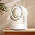 thumbnail image 2 of Usb Rechargeable Mini Desktop Beauty Fan Perfect Lighting for Flaw-less Makeup Great For Bedroom Nightstand, 2 of 5