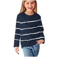 thumbnail image 1 of Sudadera de cuello redondo para niña hoksml, jersey de forro polar suave de peso medio, jersey de manga larga para niños en liquidación (tallas EE. UU.: 4-16), 1 of 6