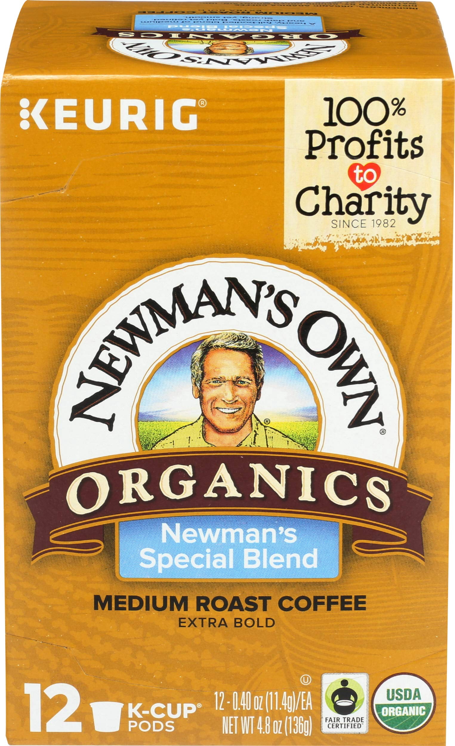 Newman's Own Organics Gourmet Single Cup Coffee Newman's Special Blend 12 K-Cups 222082