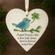 thumbnail image 1 of Adorno de la amistad con forma de corazón de vidrio marino, recuerdo de la amistad, adorno de corazón de la amistad para árbol de Navidad., 1 of 4