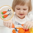 thumbnail image 4 of Bearachild Tenedor para bebé con forma de rábano, cuchara de alimentación para niños, juego de herramientas de autoalimentación de silicona, tenedor y Mostrada Karotten-Teller-Set Bearachild HA004999-02, 4 of 6