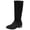 #1 Black, variant on Taqqpue Women's Boots, Women's Fashion Casual Solid Color And Winter Style Round Toe Lace Up Low Heel Knee High Boots for Women