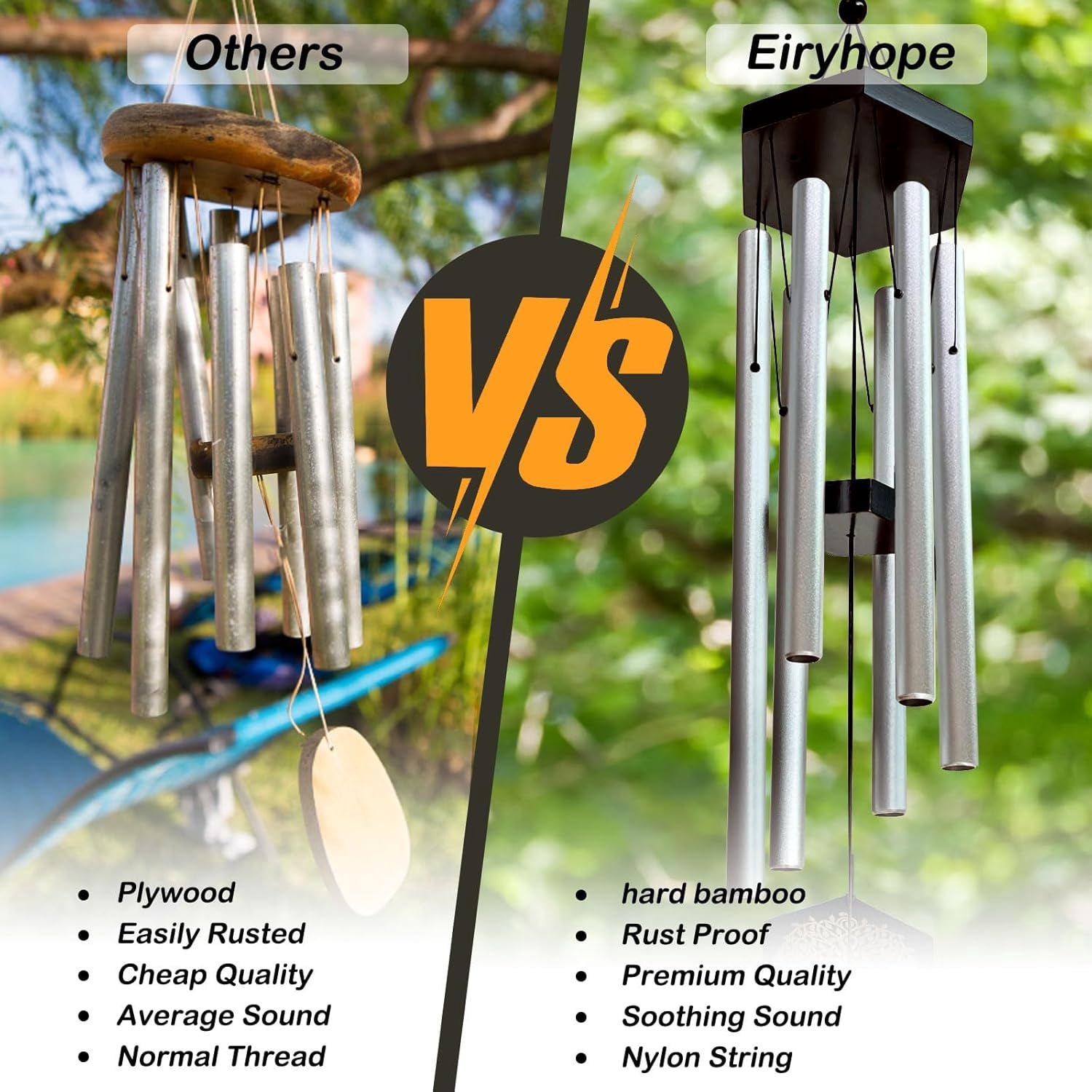 Wind Chimes for Outside, 33 inch Memorial Wind Chime in Memory of Loved Mon Dad, Sympathy Gifts, Tree of Life Windchime Deep Tone Create a Zen Atmosphere for Garden Home (Silver)