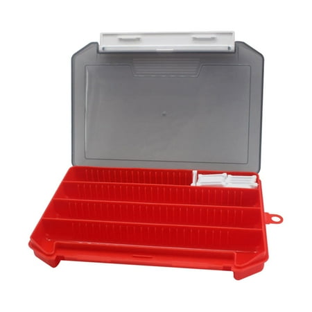 Aoanydony Carp Fishing Tackle Box Storage Organizer Fishing Beads Accessories Red 20.5x14.5x3cm