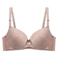 thumbnail image 2 of Gymayou Women Thin Floral Lace Underwire Bra Gentle Lift Push Up Shaping Adjustable Smooth Straps Breathable Comfort Lingeries Khaki 85, 2 of 9