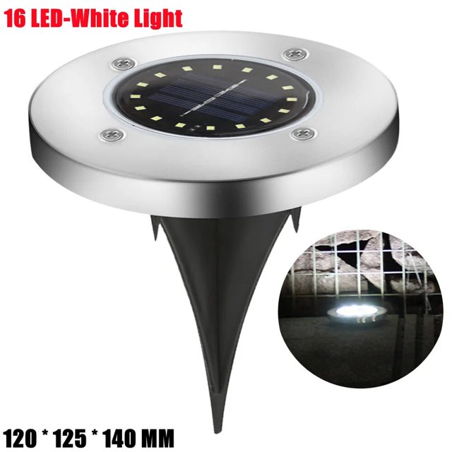 Luz de disco de energía Solar LED para exteriores, impermeable, luces de cubierta de camino de jardín, foco enterrado, lámpara Led Solar, decoración de camino de jardín