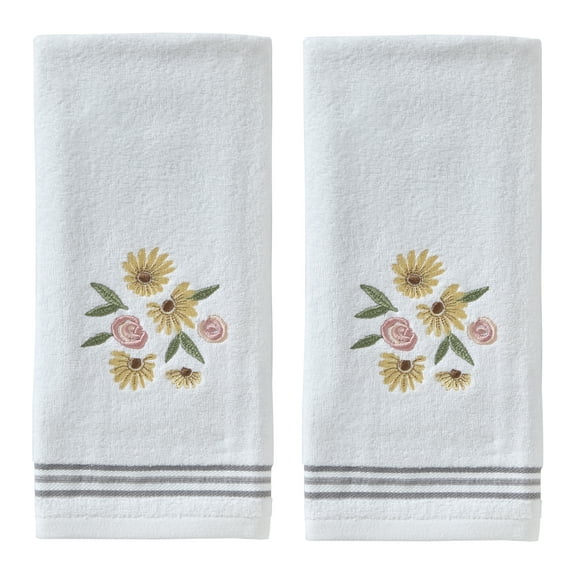 SKL Home Tossed Flowers Hand Towel (2-Pack)
